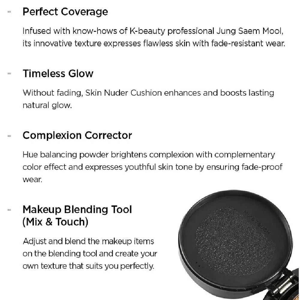 JUNG SAEM MOOL ESSENTIAL SKIN NUDER CUSHION + REFILL 14g