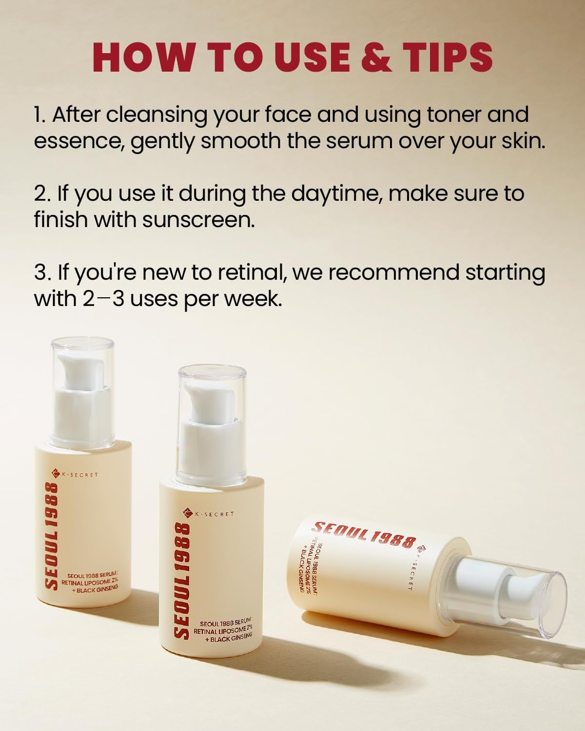 KSECRET SEOUL 1988 SERUM: RETINAL LIPOSOME 2% + BLACK GINSENG