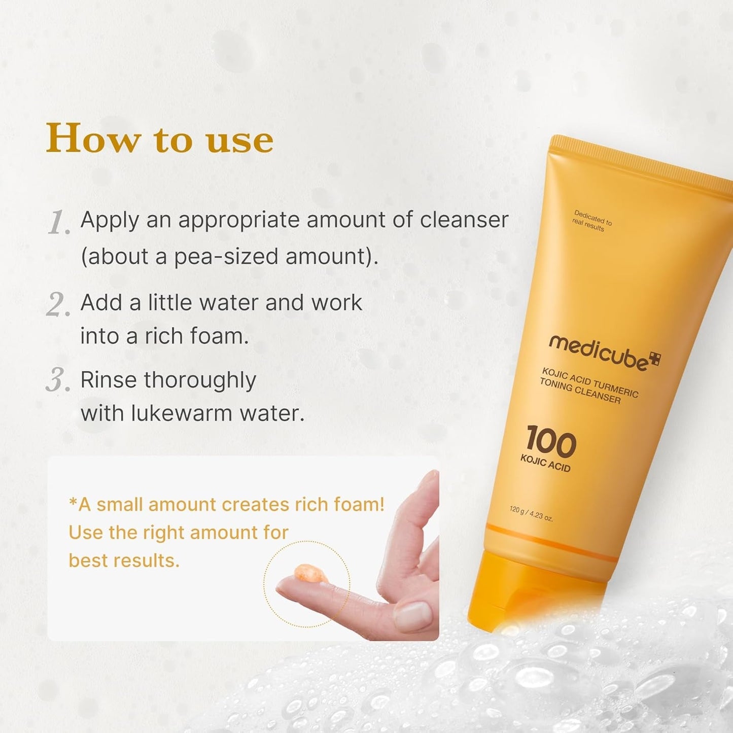 MEDICUBE KOJIC ACID TURMERIC TONING CLEANSER
