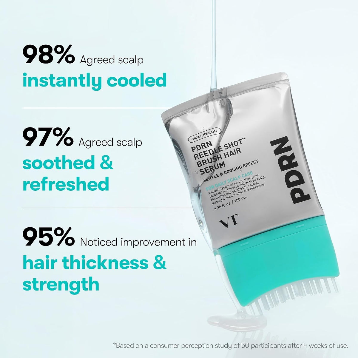 VT COSMETICS PDRN REEDLE SHOT BRUSH HAIR SERUM
