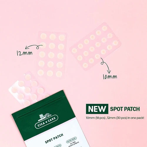 VT COSMETICS CICA CARE SPOT PATCH - 48 PATCHES (18 x 10mm, 30 x 12mm)