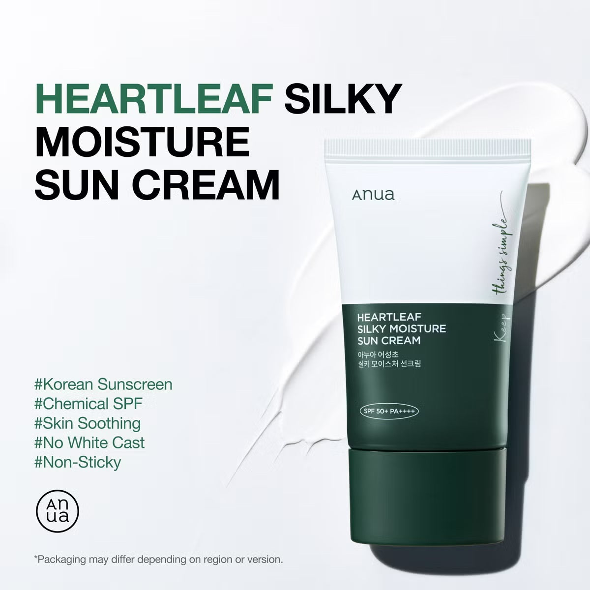 ANUA HEARTLEAF SILKY MOISTURE SUNCREAM