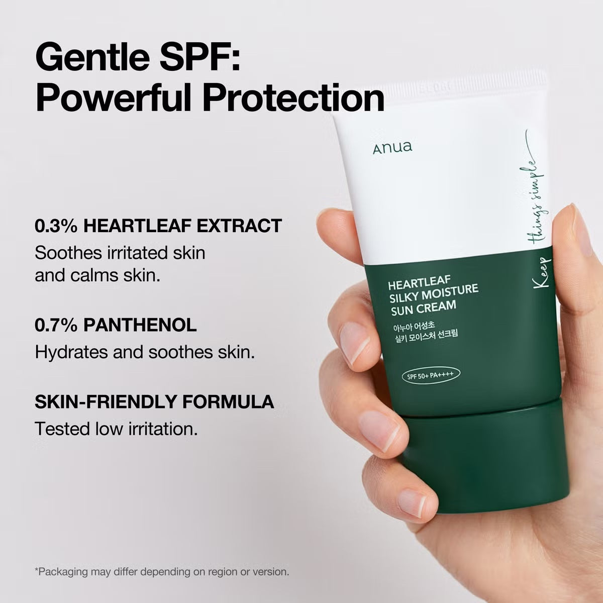 ANUA HEARTLEAF SILKY MOISTURE SUNCREAM