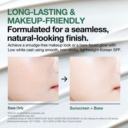 ANUA HEARTLEAF SILKY MOISTURE SUNCREAM