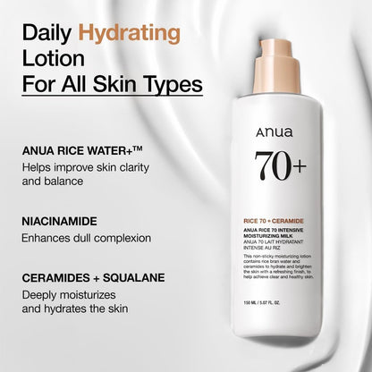 ANUA RICE 70 INTENSIVE MOISTURISING MILK