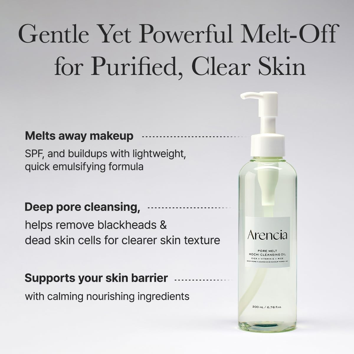 ARENCIA PORE MELT MOCHI CLEANSING OIL