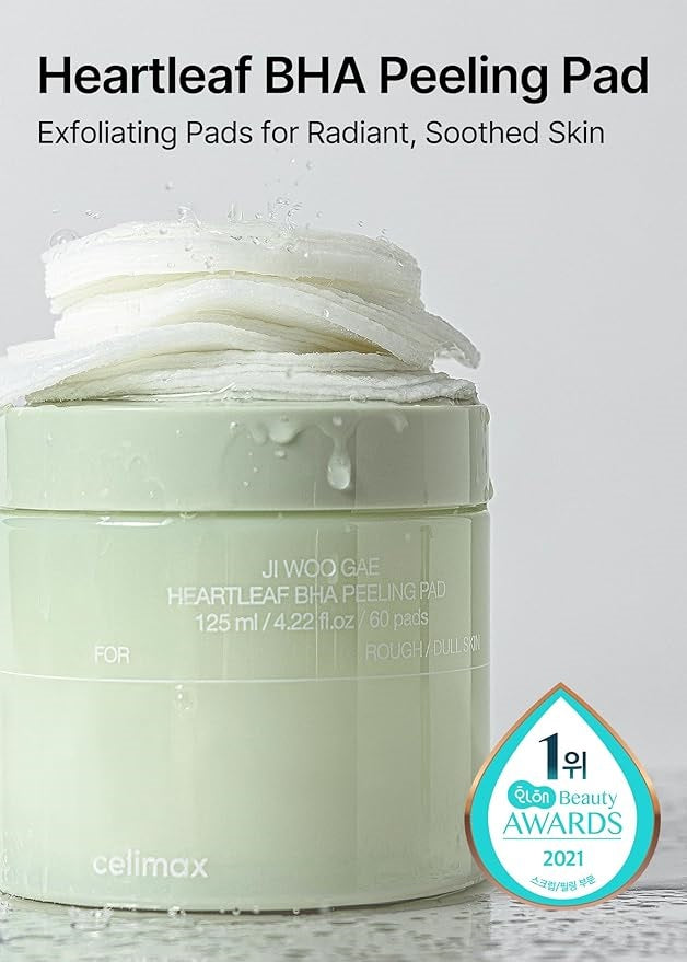 CELIMAX JI WOO GAE HEARTLEAF BHA PEELING PAD (60 Pads)