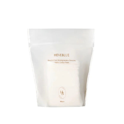HEVEBLUE BLEACH-FREE BIODEGRADABLE STRETCHY 100% COTTON PADS