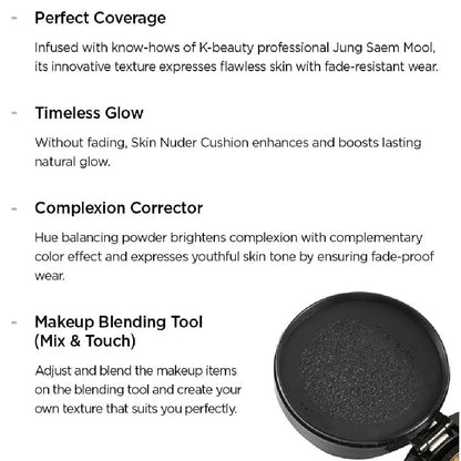JUNG SAEM MOOL ESSENTIAL SKIN NUDER CUSHION + REFILL 14g