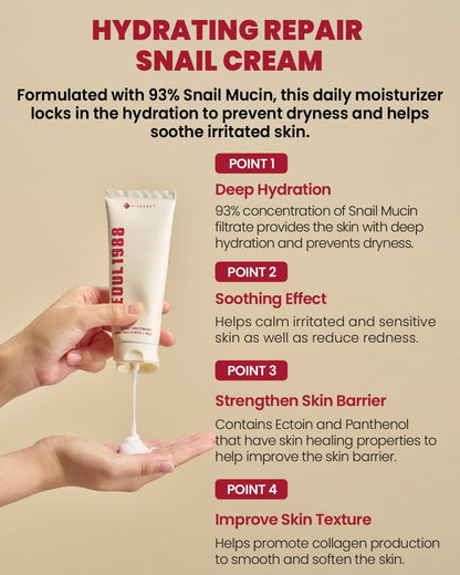 KSECRET SEOUL 1988 CREAM: SNAIL MUCIN 93% + RICE