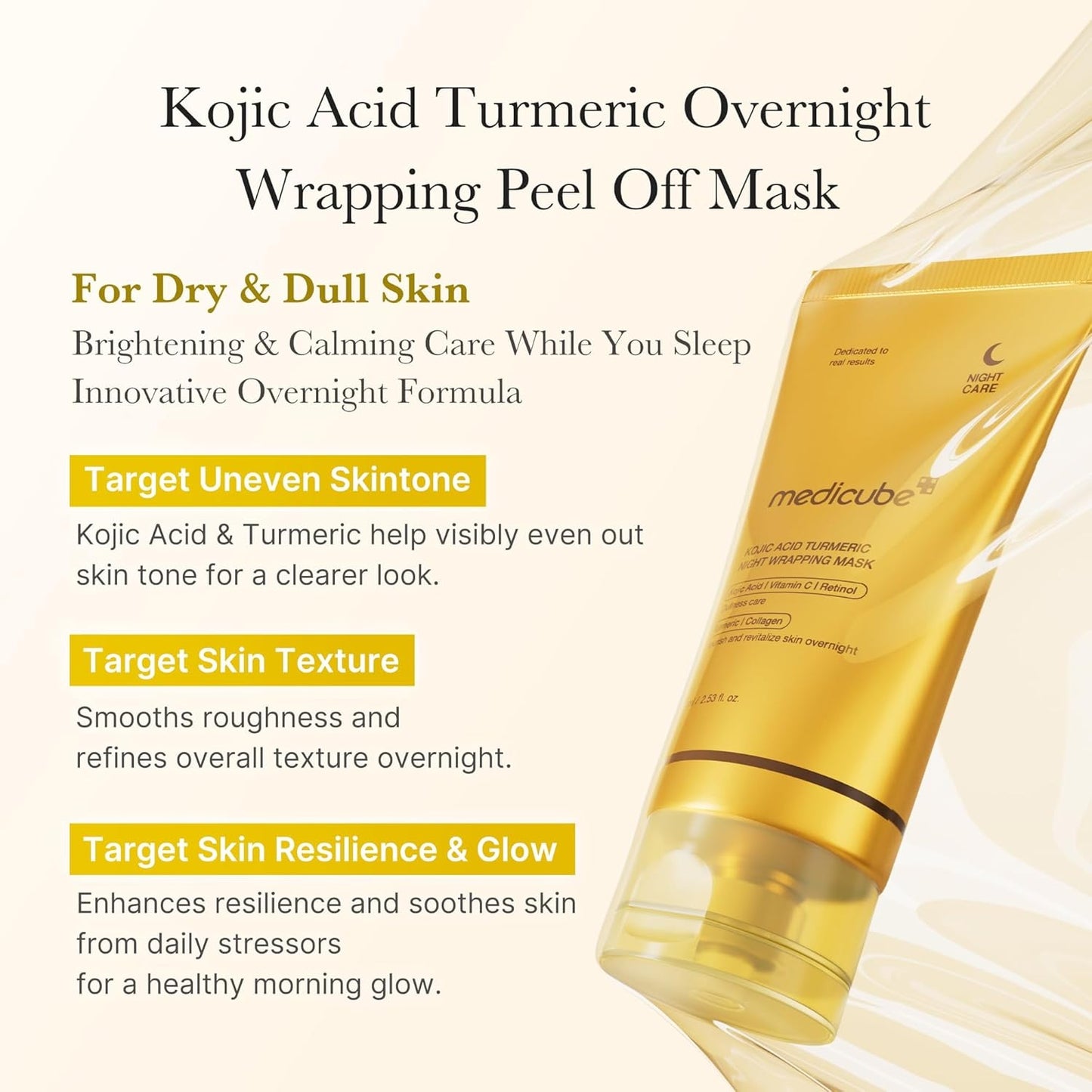MEDICUBE KOJIC ACID TURMERIC NIGHT WRAPPING MASK