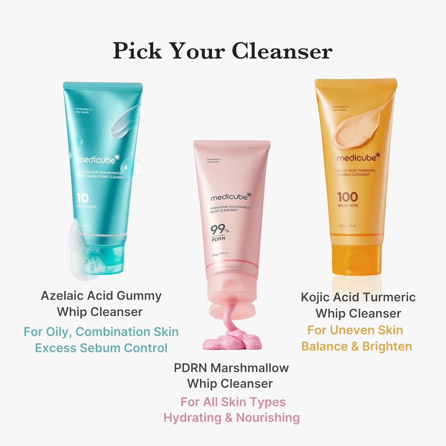 MEDICUBE KOJIC ACID TURMERIC TONING CLEANSER