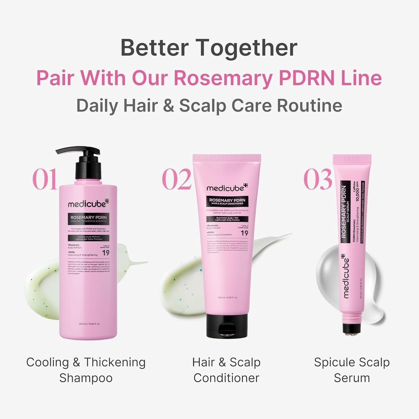 MEDICUBE ROSEMARY PDRN COOLING THICKENING SHAMPOO
