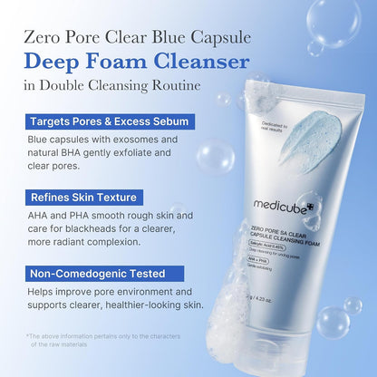 MEDICUBE ZERO PORE SA CLEARING CAPSULE CLEANSING FOAM