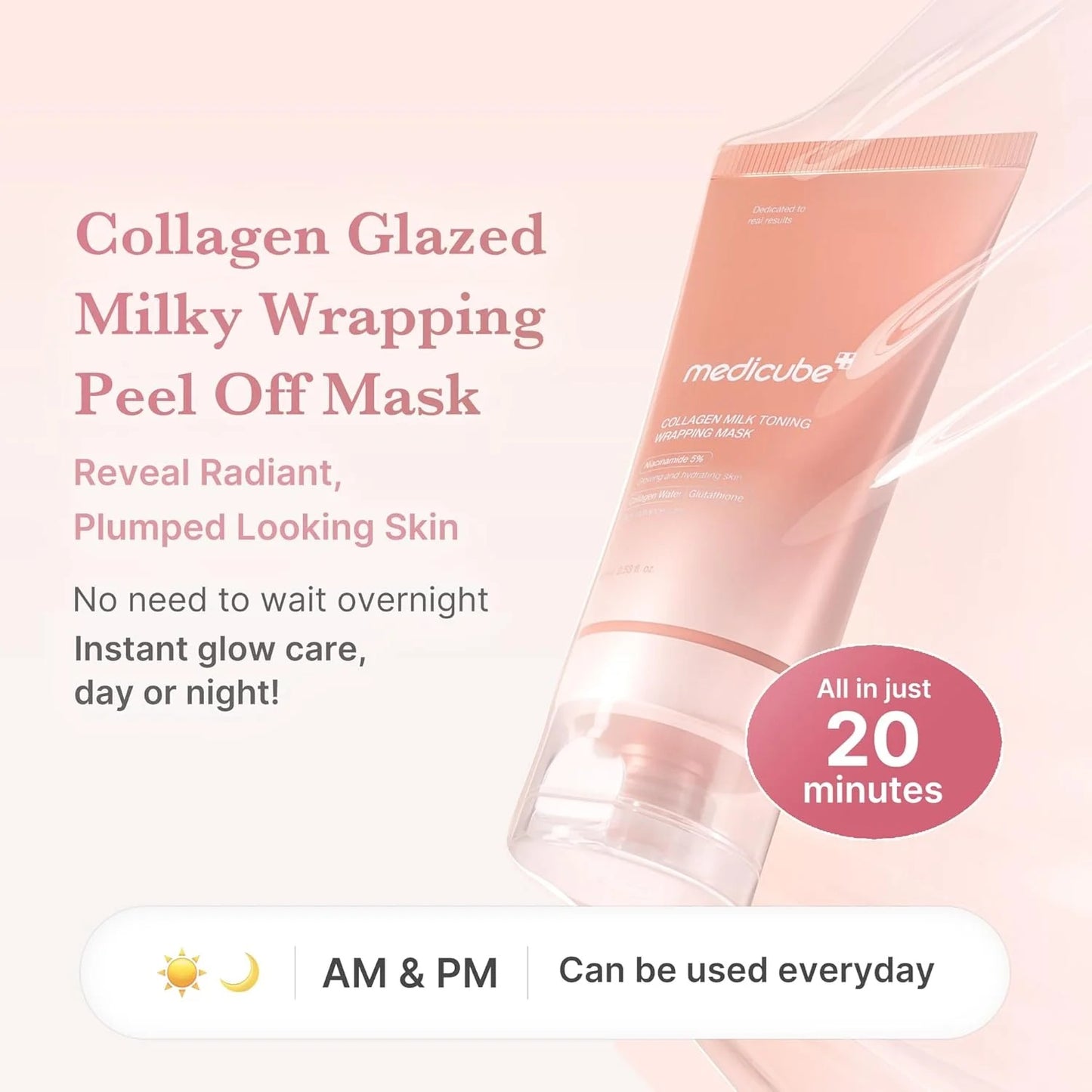 MEDICUBE COLLAGEN MILK TONING WRAPPING MASK