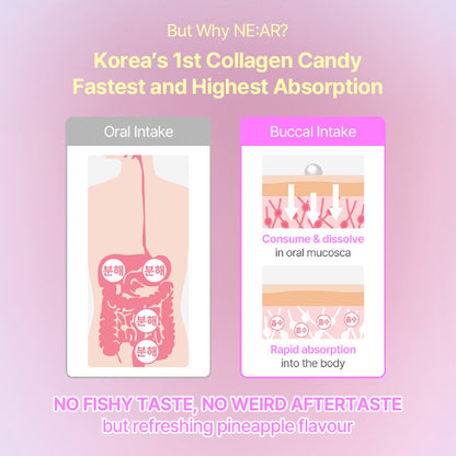 NEAR GLOW COLLAGEN CHEWS PINEAPPLE AND ORANGE FLAVOR