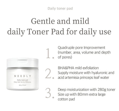 NEEDLY DAILY TONER PAD (60 PADS)