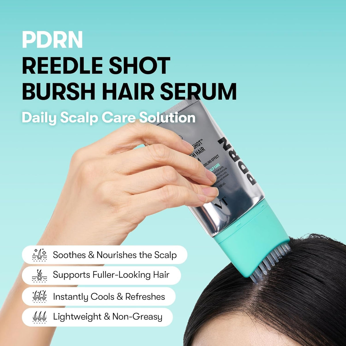 VT COSMETICS PDRN REEDLE SHOT BRUSH HAIR SERUM