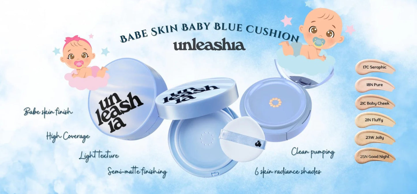 UNLEASHIA BABE SKIN BABY BLUE CUSHION SPF40 PA++ 15g