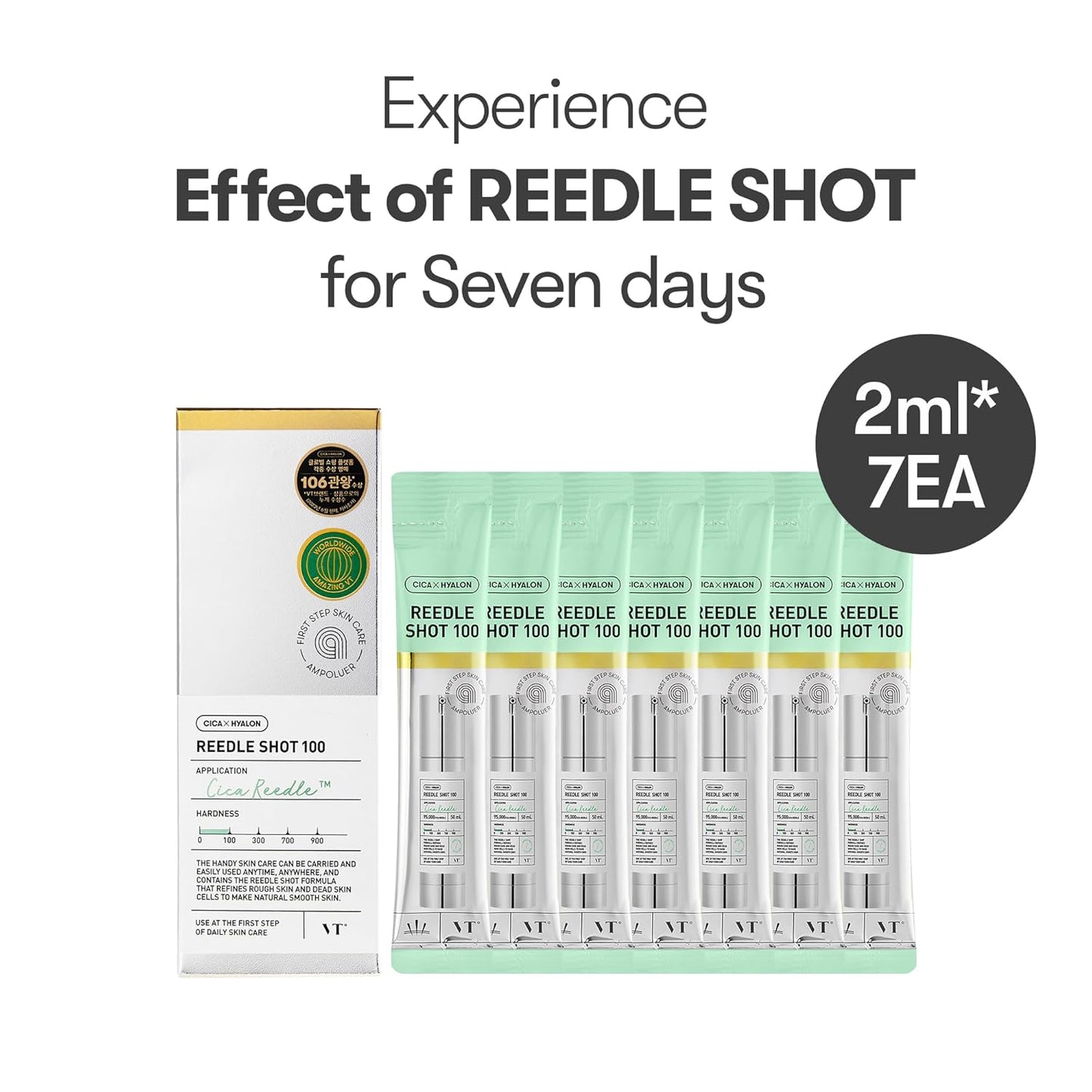 VT COSMETICS REEDLE SHOT 100 AMPOULER 2ml*7EA (TRAVEL SIZE)